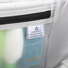Label on a product indicating recycled plastic bottle lining