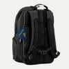 Rear view of Travelpross Altitude All-Purpose Laptop Backpack in Jet Black, featuring padded straps and QuickSlip Pocket with phone.
