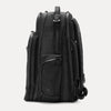Black backpack on a white background