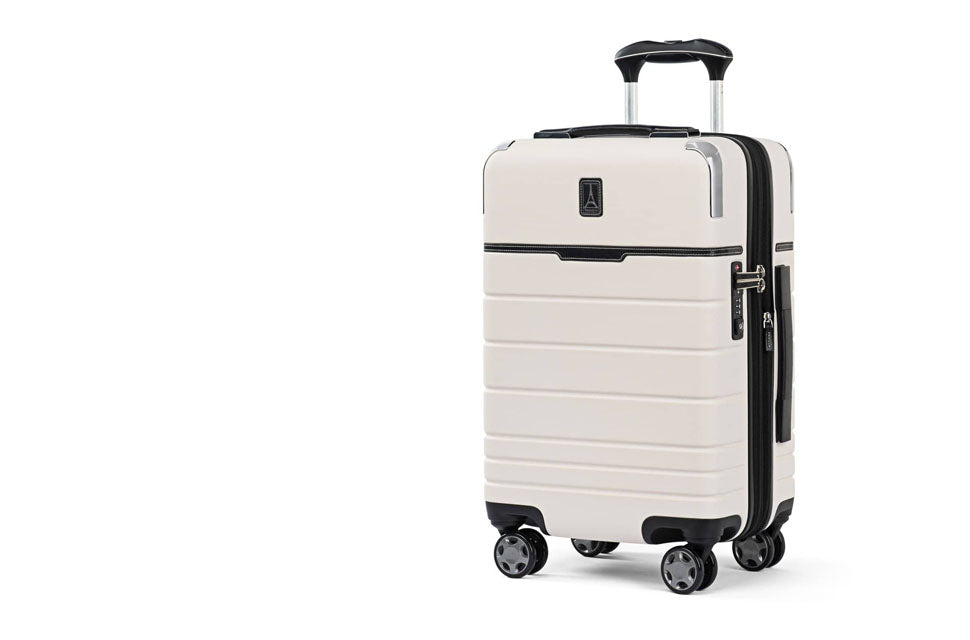Travelpross x Travel + Leisure hard shell carry on luggage in White