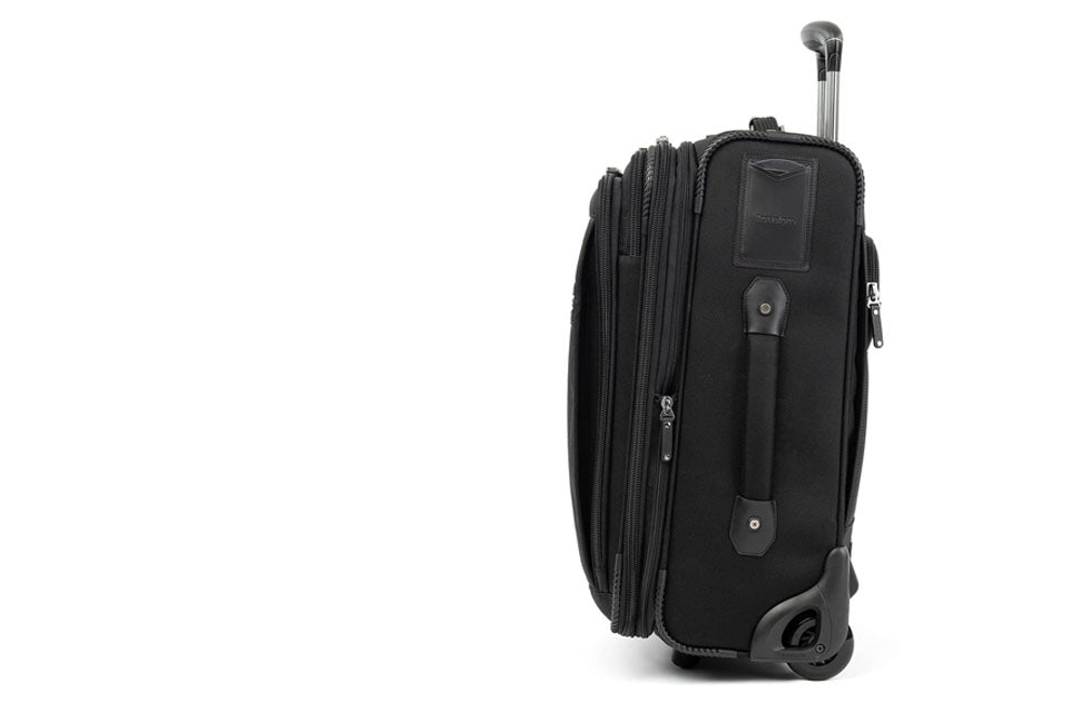 Travelpross Crew soft side Rollaboard suitcase in Black.